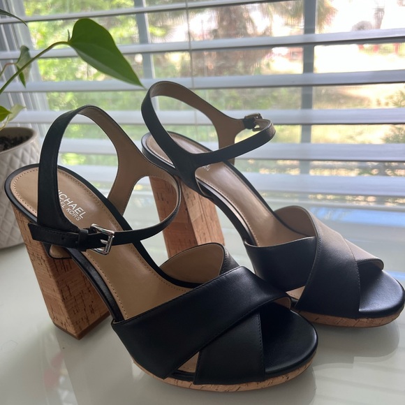 Black MK wedges size 8 - Picture 1 of 6